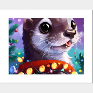 Cute Otter Drawing Posters and Art